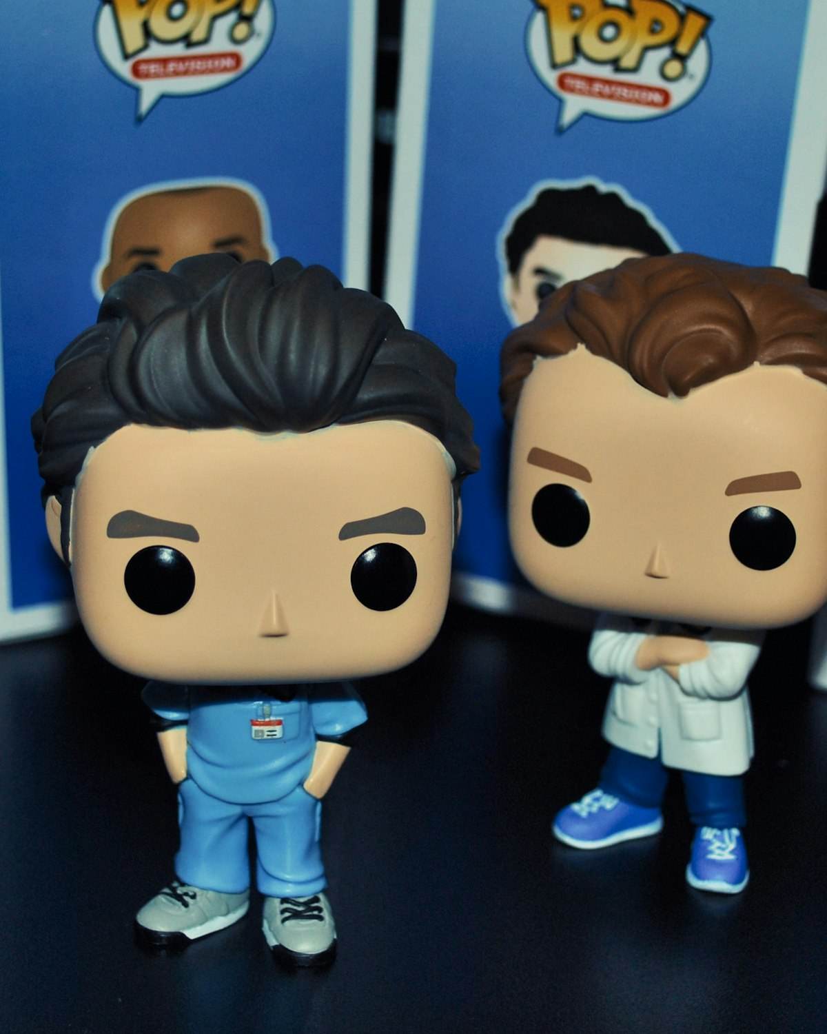 A row of Funko Pop! vinyl figures